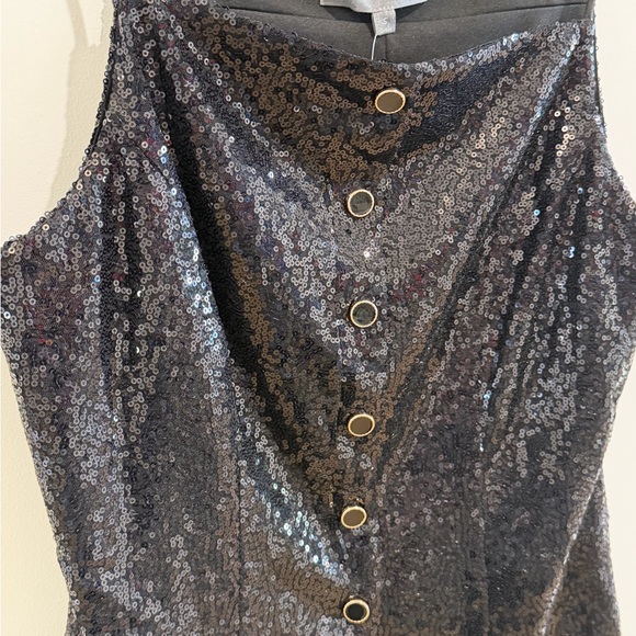 NWT Anthropologie New in Brooklyn Square Neck Sequin Top - Picture 3 of 7